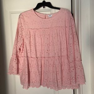 Crown & Ivy eyelet blouse